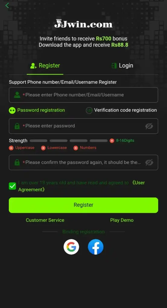 JJ Win Game Login